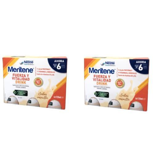 MERITENE Pack Ahorro Batido Chocolate 3×15 sobres + 6 Drinks Fuerza y  vitalidad – Farmacia Granvia 216