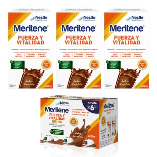 Meritene Duplo Sabor Chocolate 2x15 Sobres